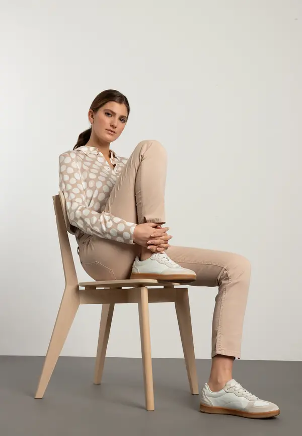 More & More Tupfenbluse, Sand/ecru, Frühjahrs-Kollektion