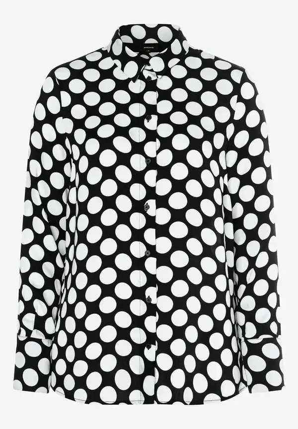 More & More Tupfenbluse, Schwarz/ecru, Frühjahrs-Kollektion