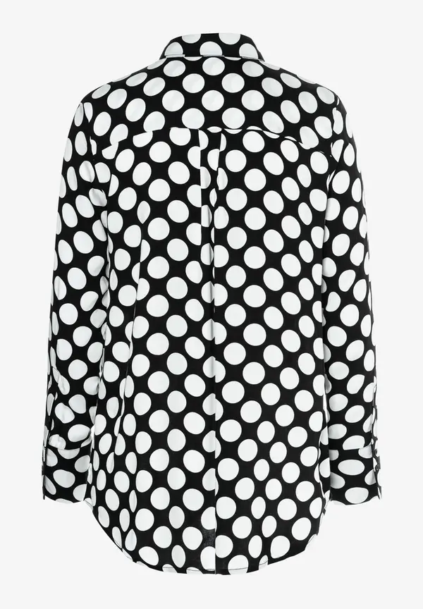 More & More Tupfenbluse, Schwarz/ecru, Frühjahrs-Kollektion