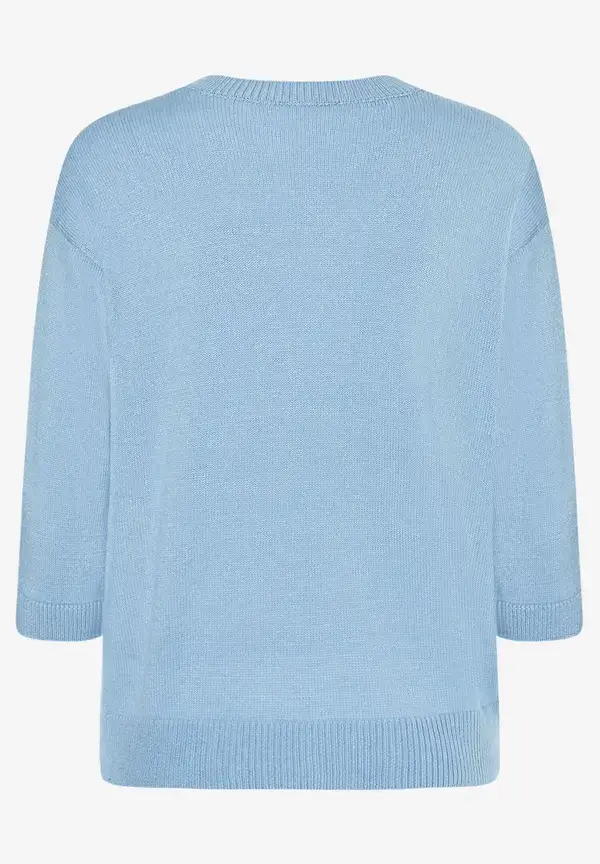 More & More V-Neck Pullover, Hellblau, Frühjahres-Kollektion