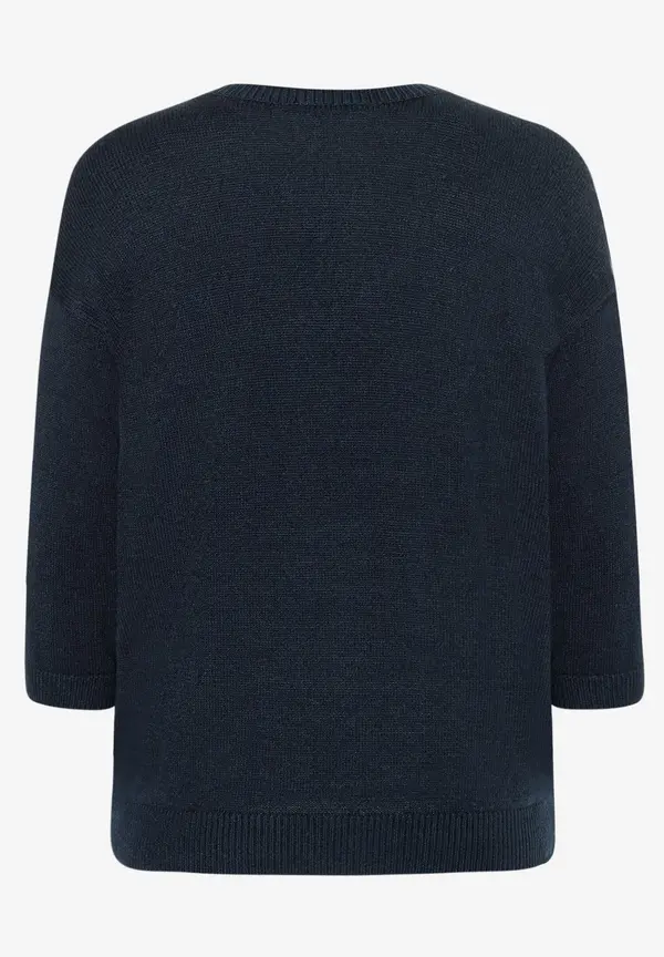 More & More V-Neck Pullover, Marine, Frühjahres-Kollektion