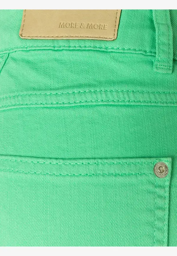 More & More Verkürzte Coloured Denim, March Green, Frühjahrs-Kollektion