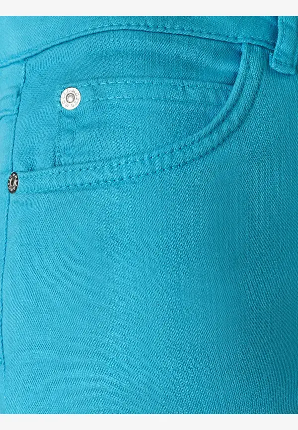 More & More Verkürzte Coloured Denim, Türkis, Frühjahrs-Kollektion