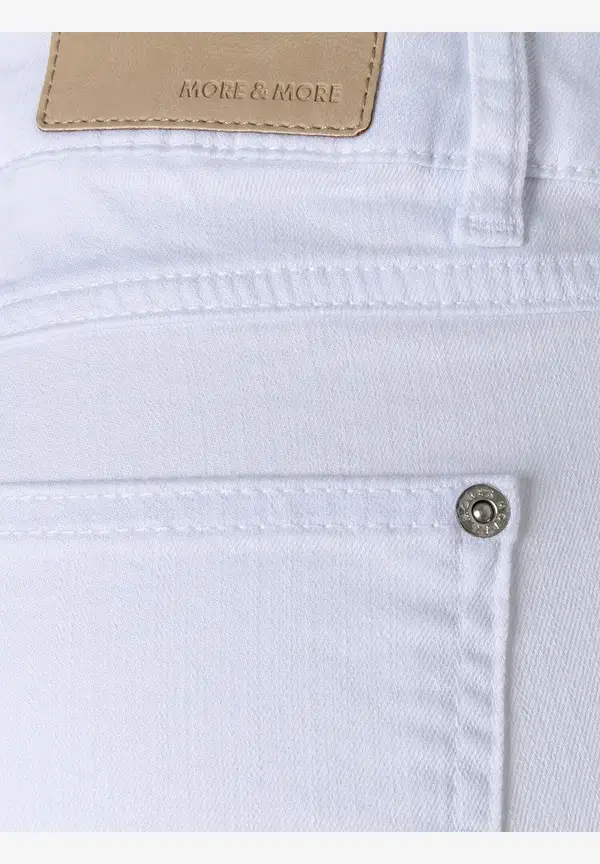 More & More Verkürzte Coloured Denim, Weiß, Frühjahrs-Kollektion