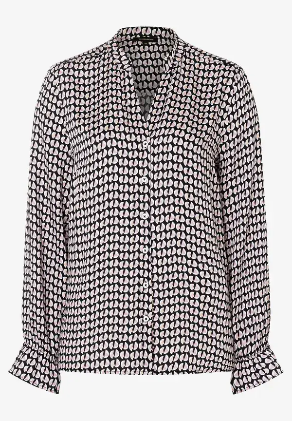 More & More Viskosebluse, Grafischer Print, Herbst-Kollektion