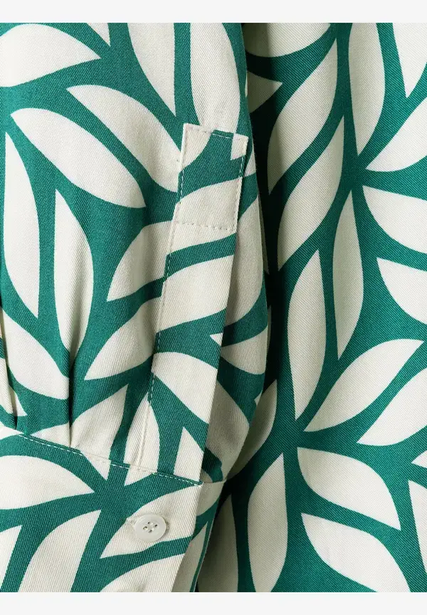 More & More Viskosebluse, Grafischer Print, Sommer-Kollektion