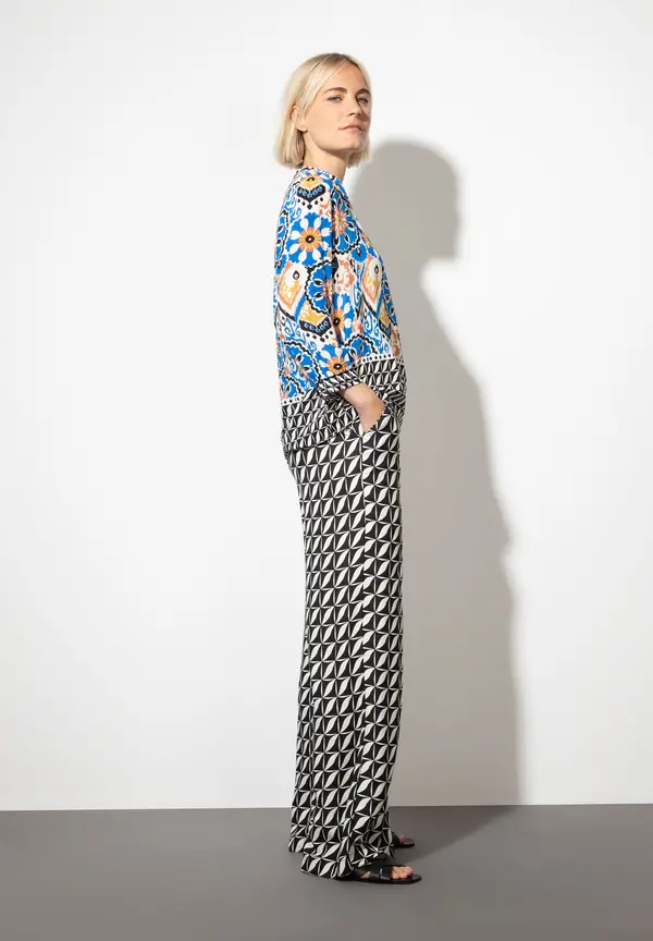 More & More Viskosebluse, Ornament-Print, Sommer-Kollektion
