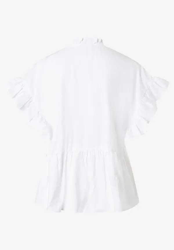 More & More Weite Bluse Mit Rüschen, Weiß, Sommer-Kollektion