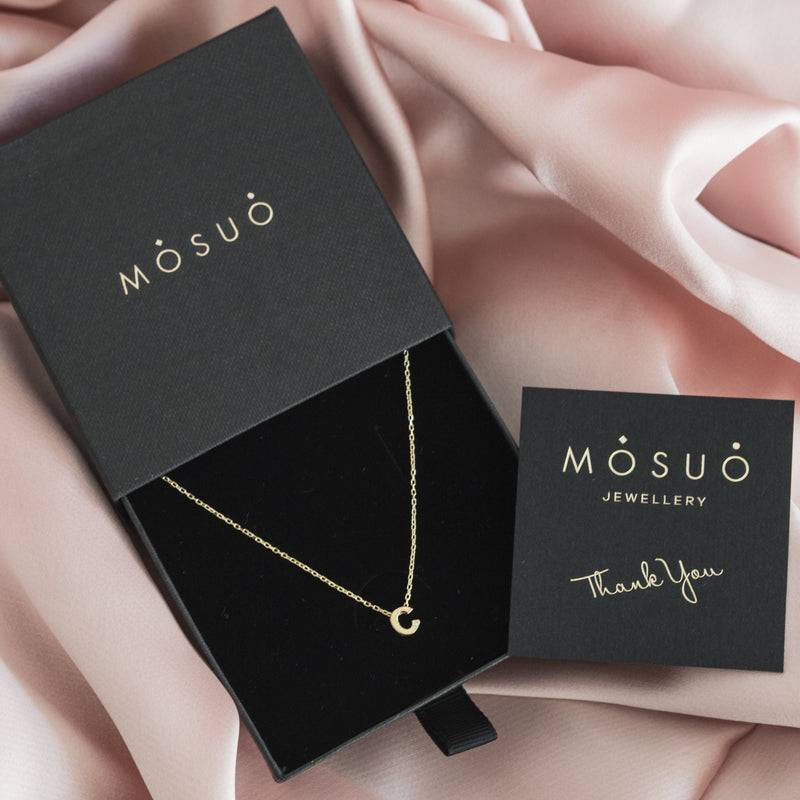 Mosuo Jewellery Diamant Buchstaben Halskette “C” - Vermeil