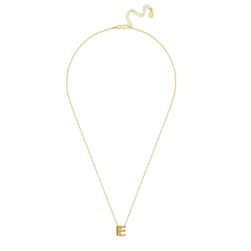 Mosuo Jewellery Diamant Buchstaben Halskette “E” - Vermeil