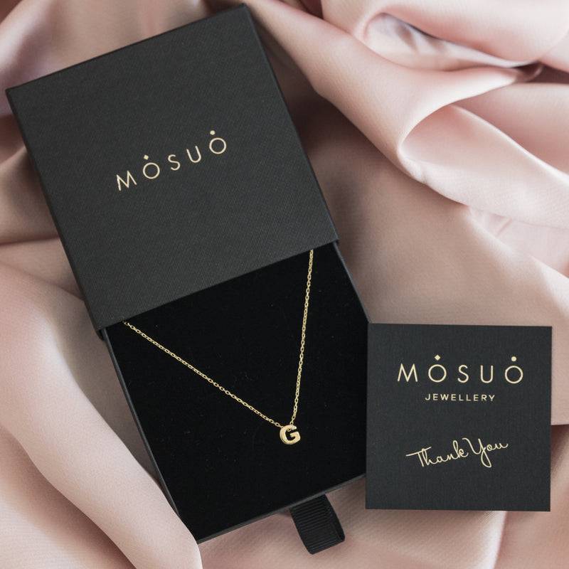 Mosuo Jewellery Diamant Buchstaben Halskette “G” - Vermeil