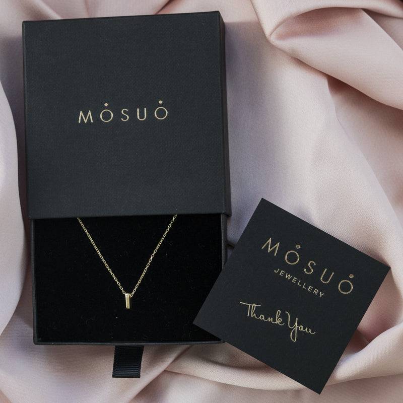 Mosuo Jewellery Diamant Buchstaben Halskette “I” - Vermeil