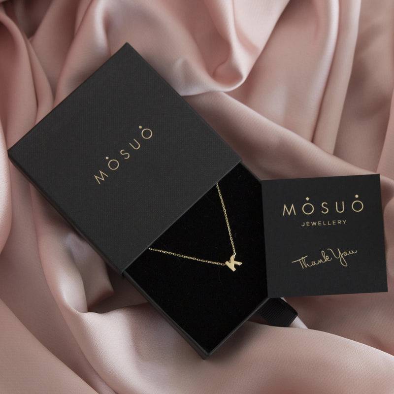 Mosuo Jewellery Diamant Buchstaben Halskette “K” - Vermeil