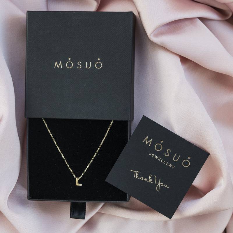 Mosuo Jewellery Diamant Buchstaben Halskette “L” - Vermeil