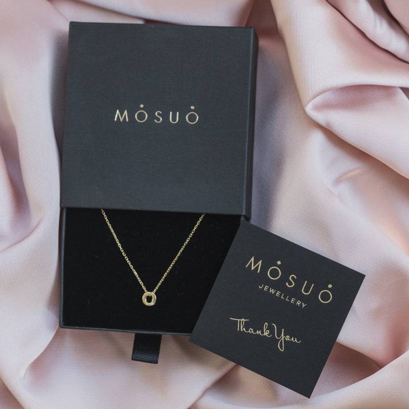 Mosuo Jewellery Diamant Buchstaben Halskette “O” - Vermeil
