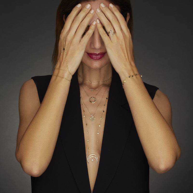 Mosuo Jewellery Diamant Mond & Stern Halskette