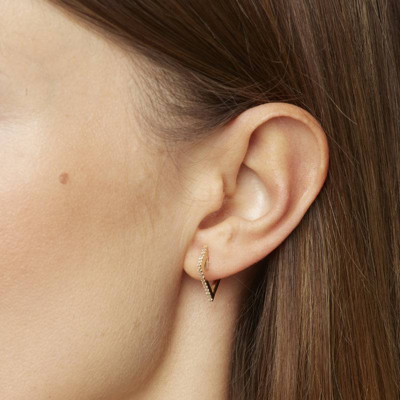 Mosuo Jewellery Eckige Diamant Creolen