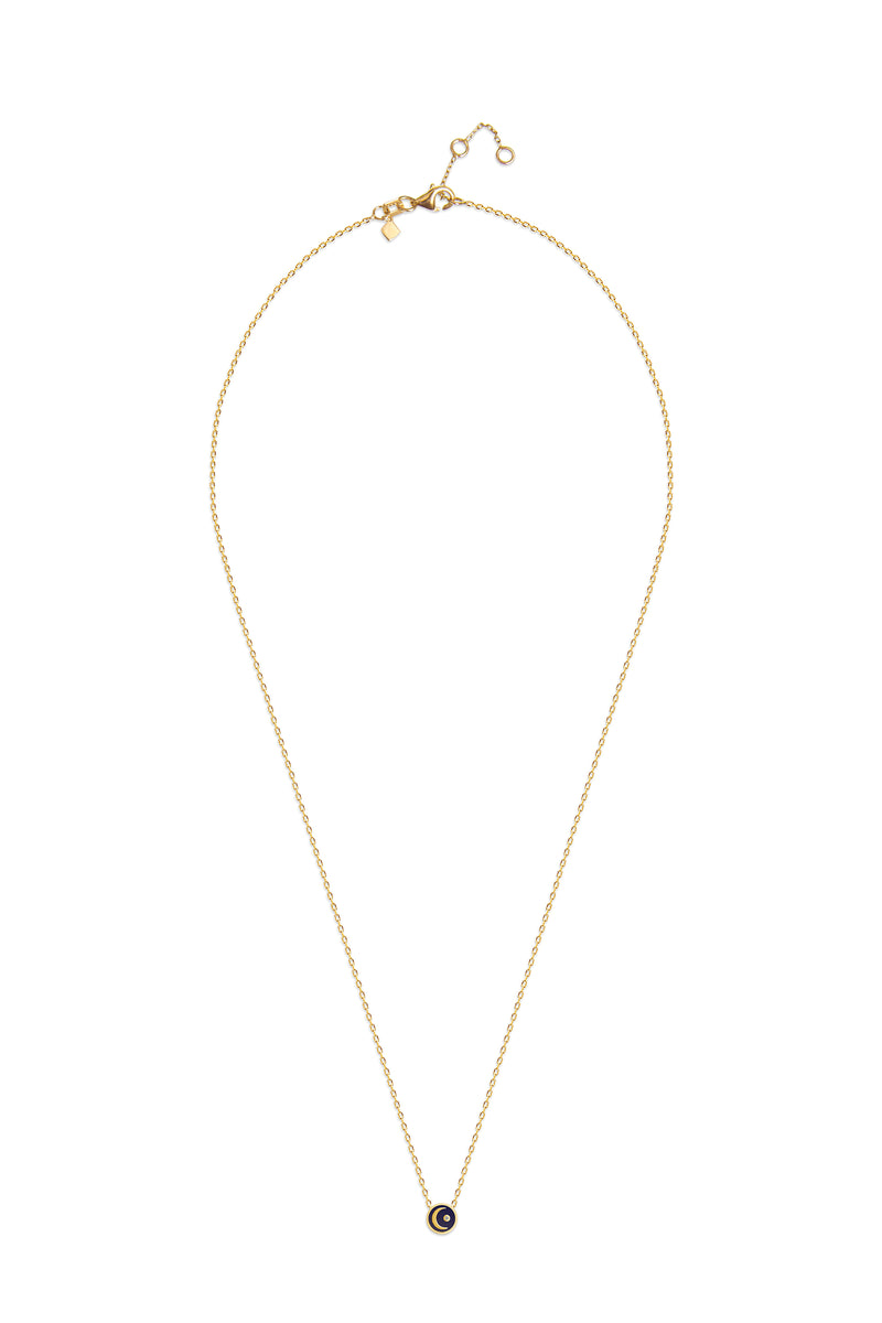 Mosuo Jewellery Emaille Diamant Mond Halskette