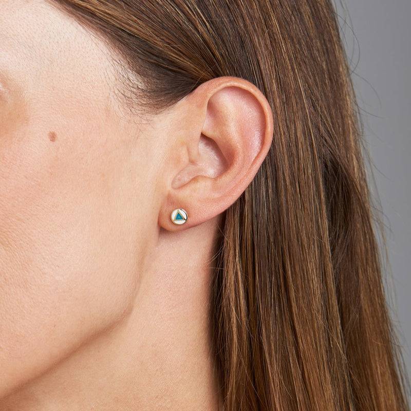 Mosuo Jewellery Emaille Dreieck Ohrringe