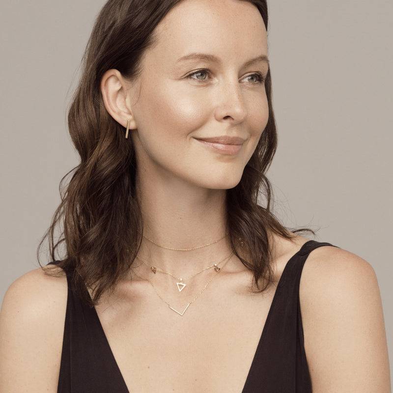 Mosuo Jewellery Gold Stab Ohrringe