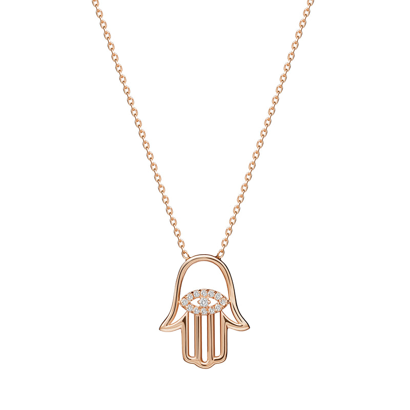 Mosuo Jewellery Hamsa Diamant Halskette
