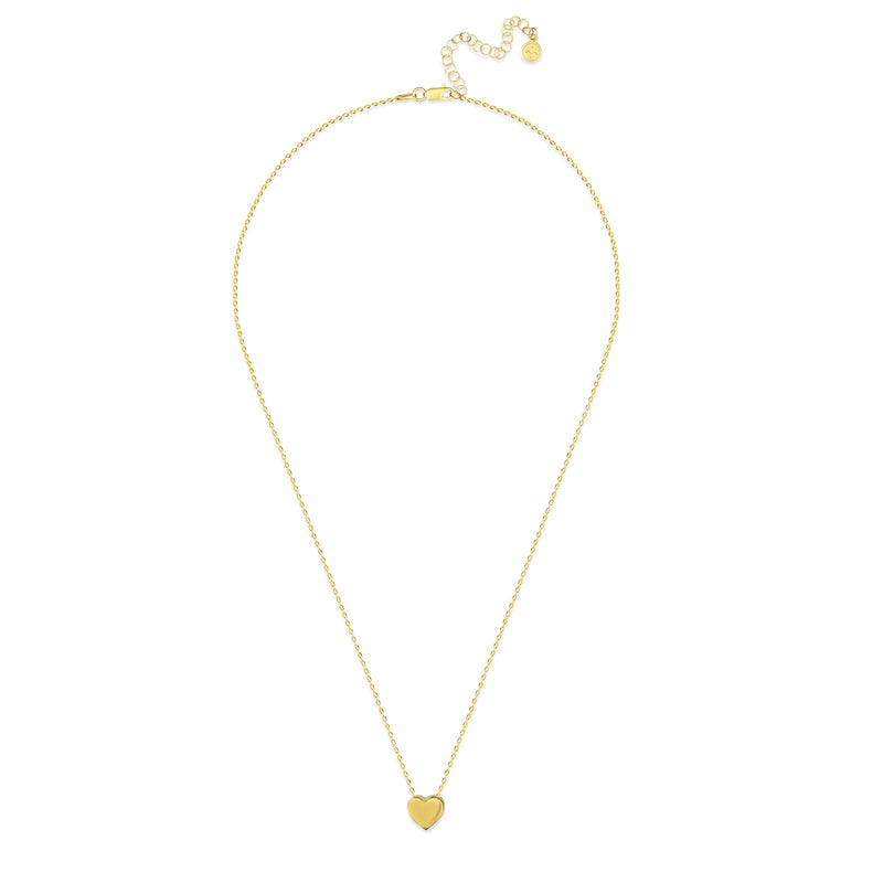 Mosuo Jewellery Herz Gold Halskette - Vermeil