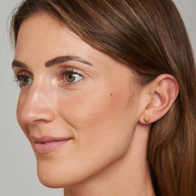 Mosuo Jewellery Herz Gold Ohrringe - Vermeil