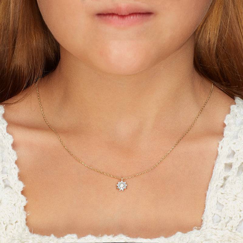 Mosuo Jewellery KIDS Emaille Blumen Halskette