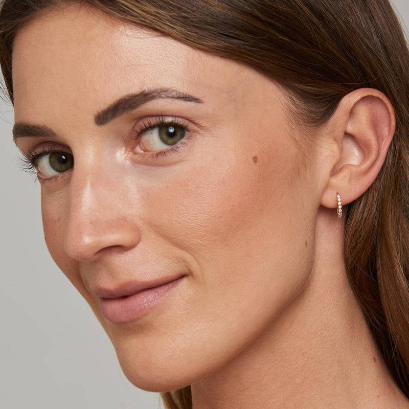 Mosuo Jewellery Mini Diamant Creole Mit Nazar Auge