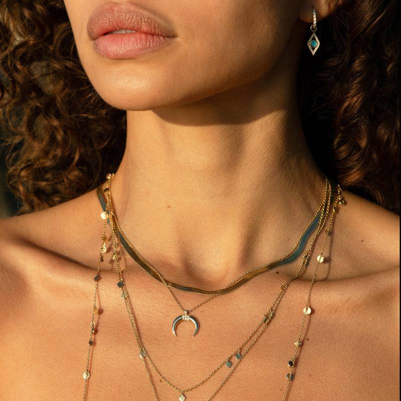 Mosuo Jewellery Mond Diamant Anhängerkette