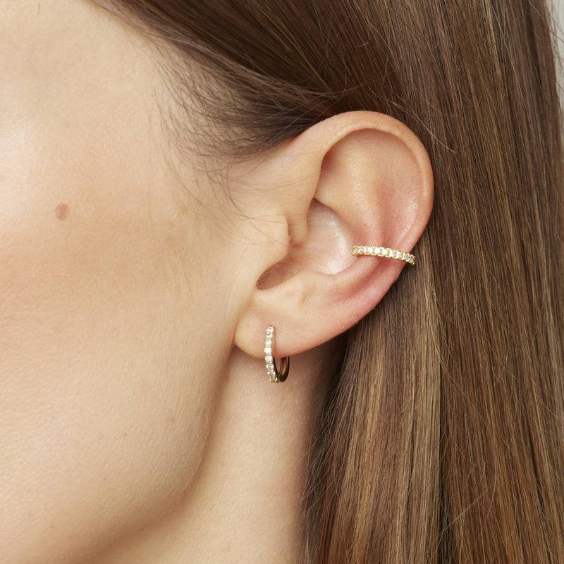 Mosuo Jewellery Ohrklemme Zirconia - Vermeil