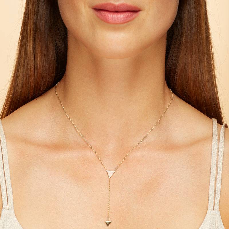 Mosuo Jewellery Pfeil Rosé Y-Halskette