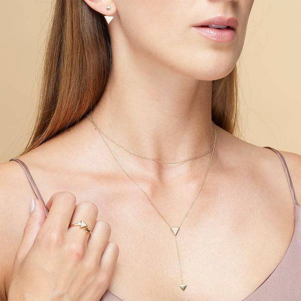 Mosuo Jewellery Pfeil Rosé Y-Halskette