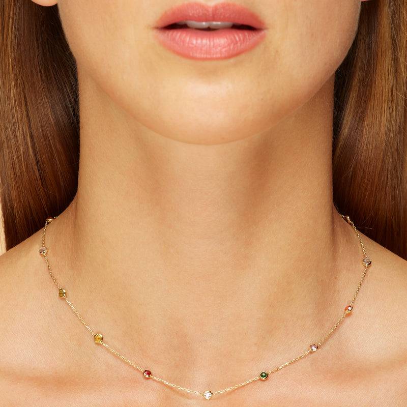 Mosuo Jewellery Regenbogen Halskette Mit Steinen