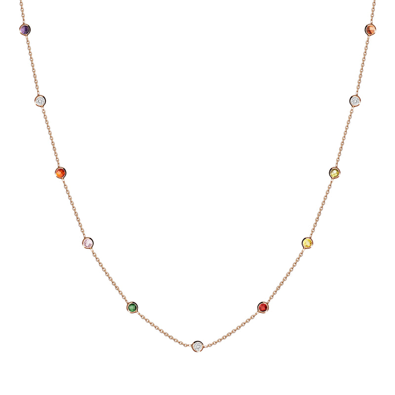 Mosuo Jewellery Regenbogen Halskette Mit Steinen