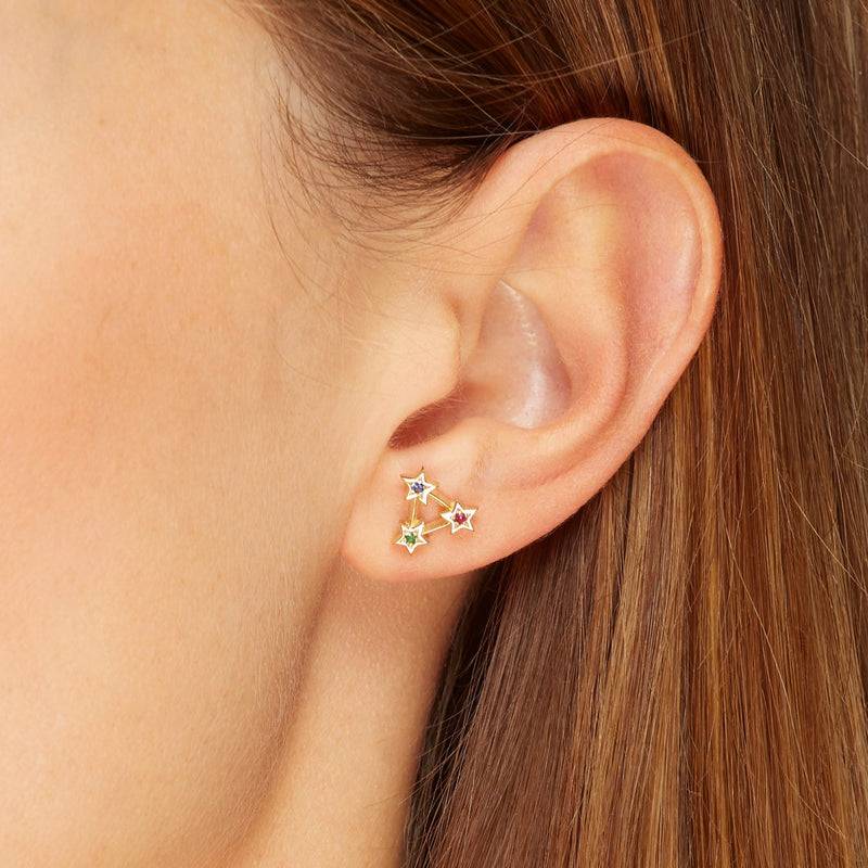 Mosuo Jewellery Regenbogen Stern Ohrstecker