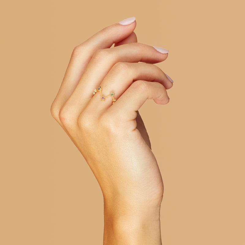 Mosuo Jewellery Regenbogen Stern Ring