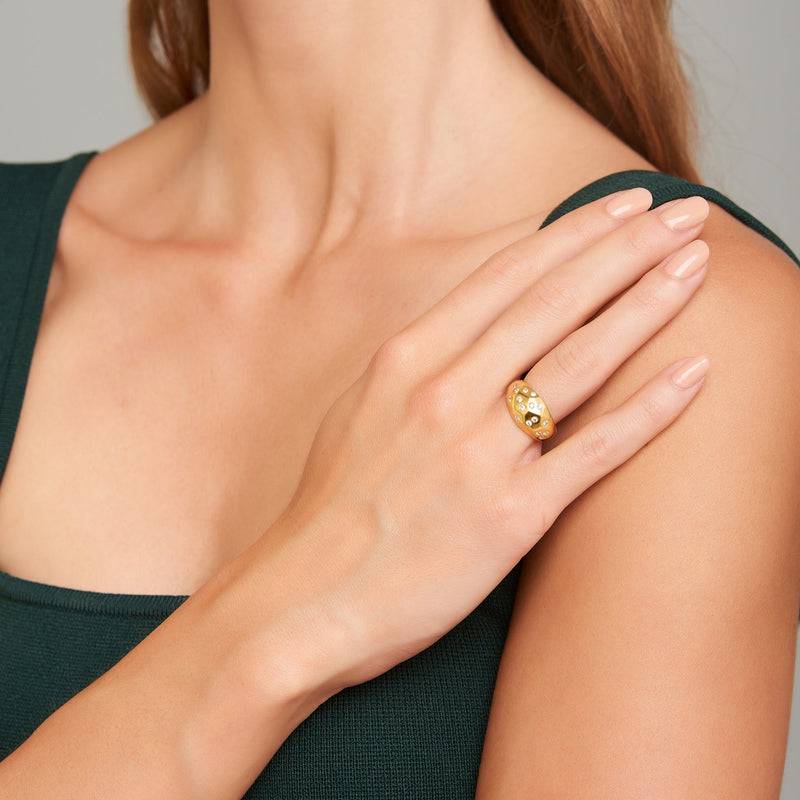 Mosuo Jewellery Sternenhimmel Topas Ring - Vermeil