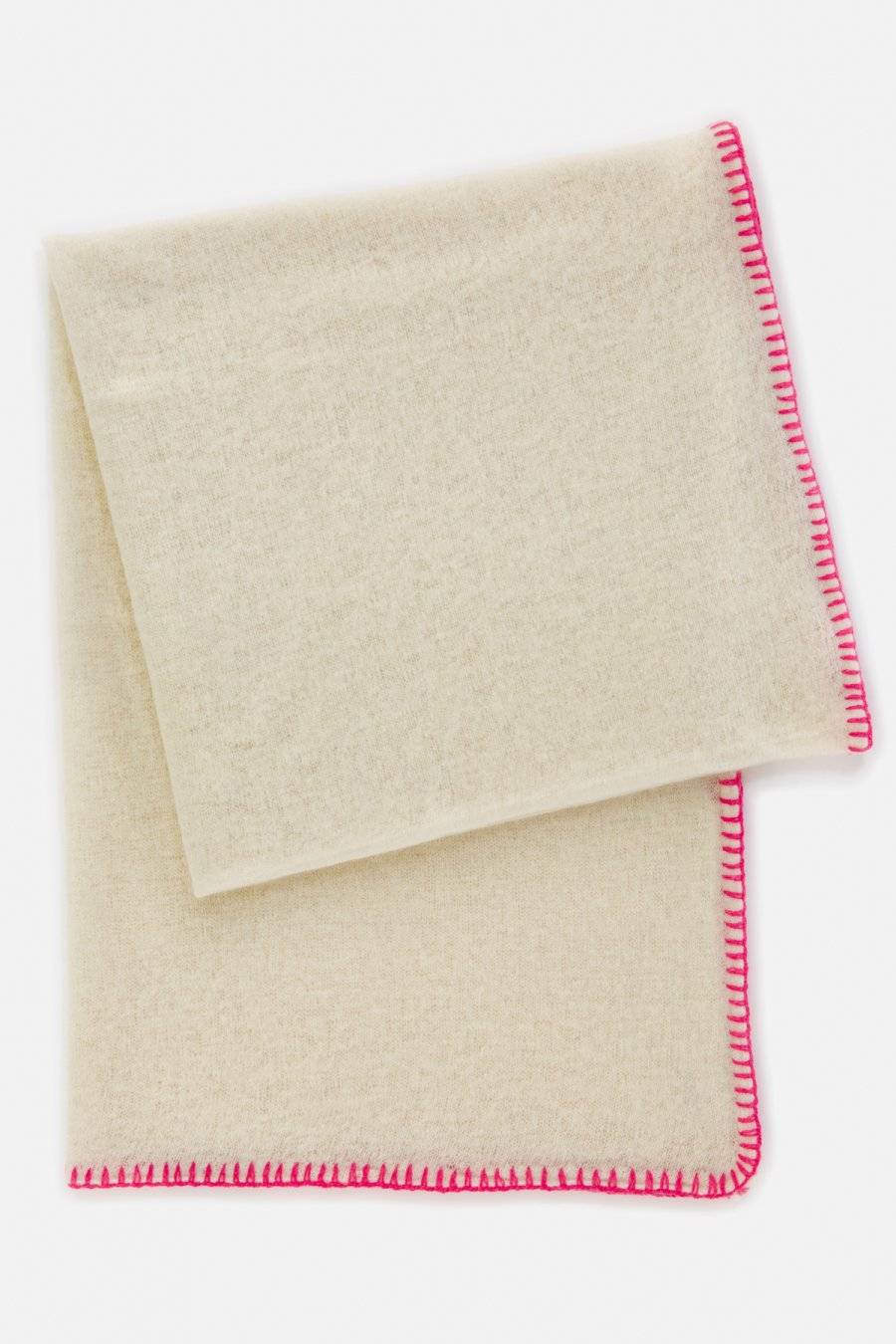 Mouleta Cashmere Schal | Colored Embroidery Border