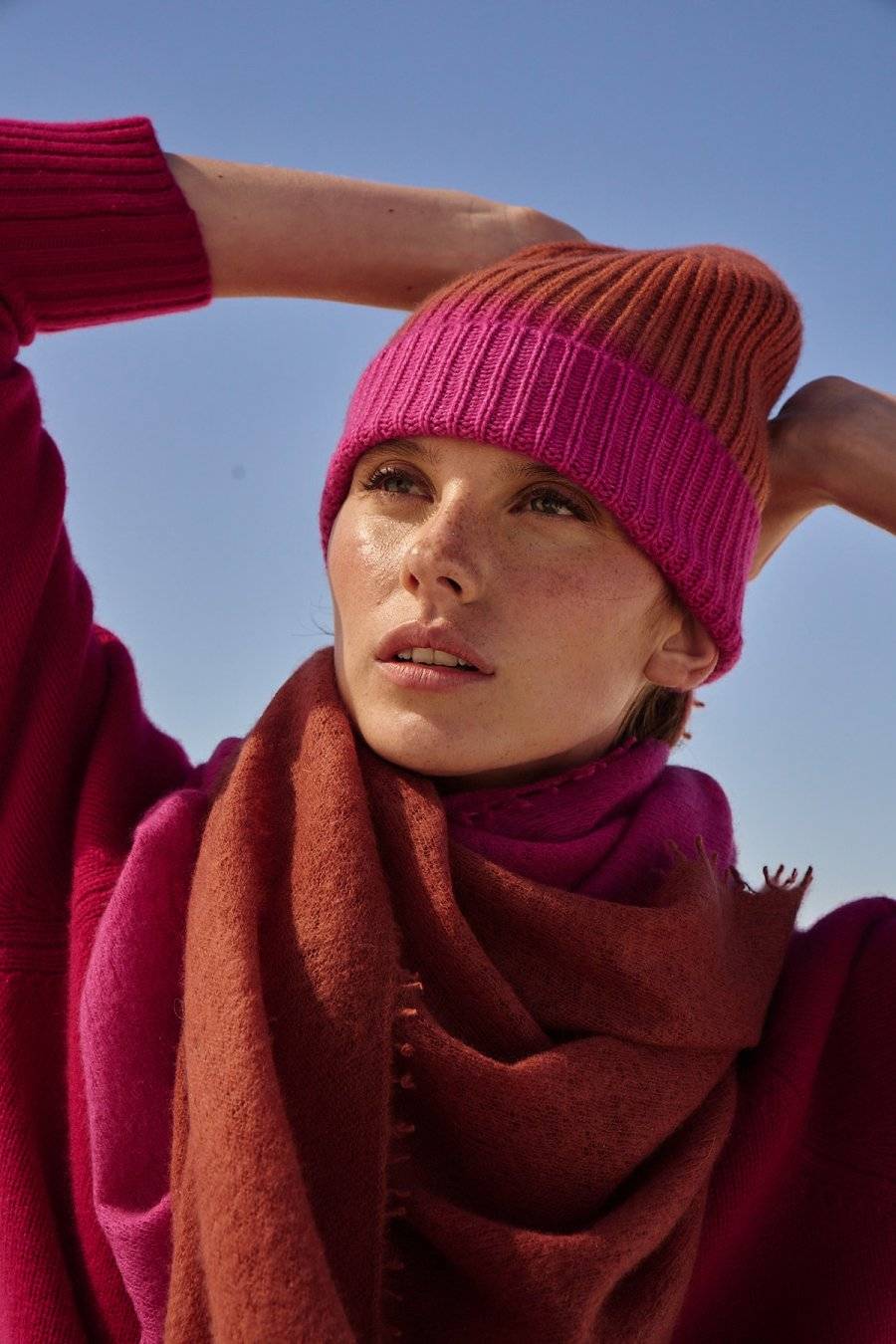 Mouleta Kaschmir Strick Mütze-Shaded Effect