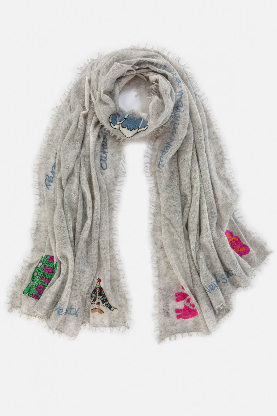 Mouleta Kaschmirschal Hand Embroidery