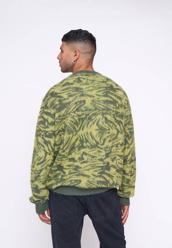 Multiply Spparel Knit Cardigan CONCRETE Four Leaf Clover