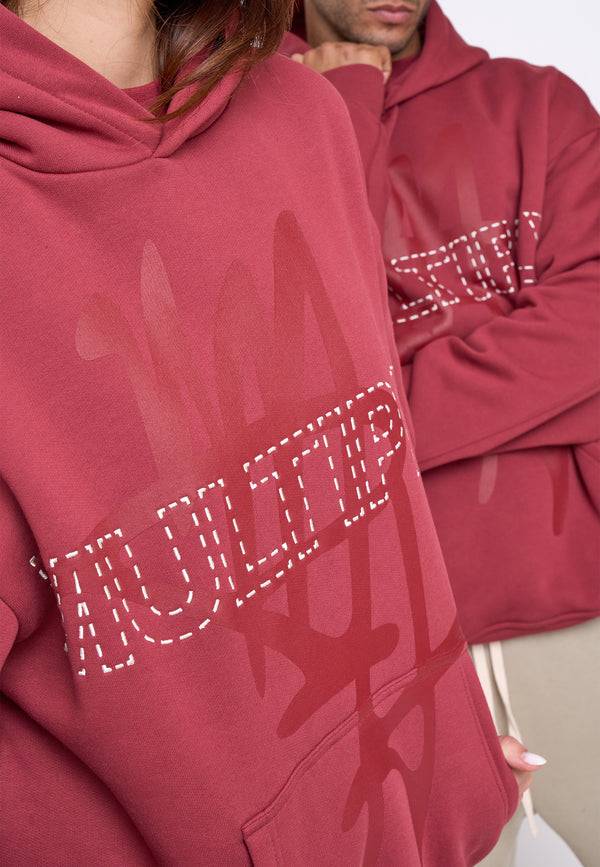 Multiply Spparel Oversize Hoodie BASE Ruby Wine