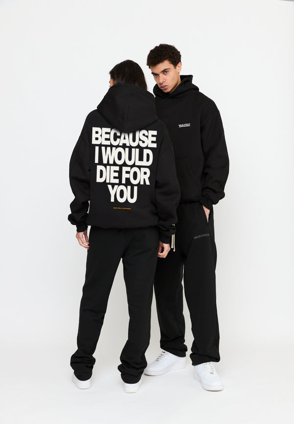 Multiply Spparel Oversize Hoodie DIE FOR YOU Black