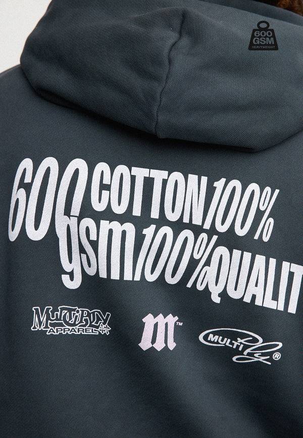 Multiply Spparel Oversize Hoodie HEAVY Black Soda
