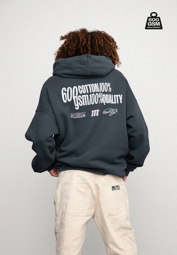 Multiply Spparel Oversize Hoodie HEAVY Black Soda