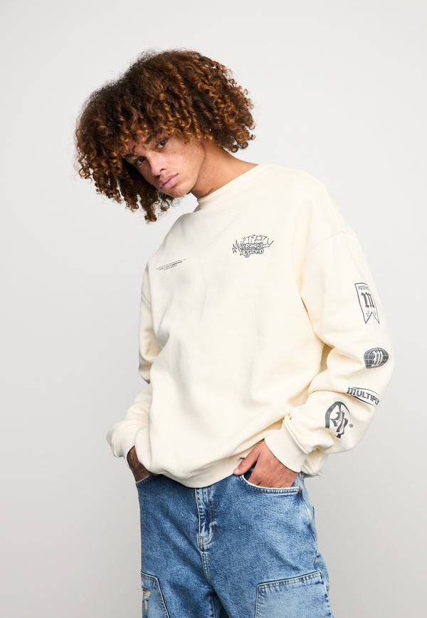 Multiply Spparel Oversize Sweatshirt TRUTH Egret