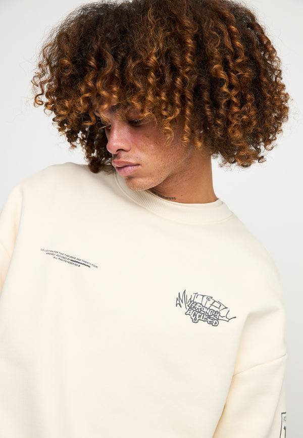 Multiply Spparel Oversize Sweatshirt TRUTH Egret