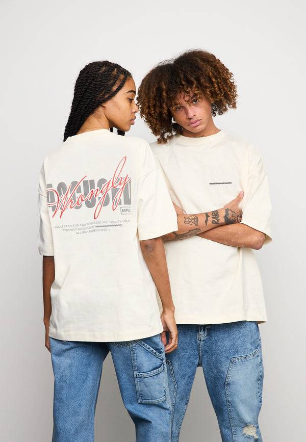 Multiply Spparel Oversize T-Shirt CHEATER Egret