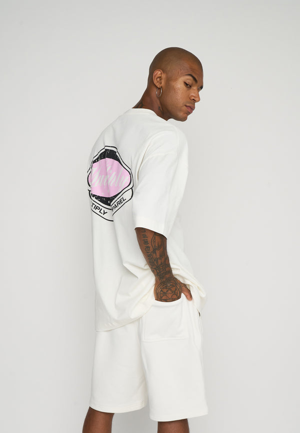 Multiply Spparel Oversize T-Shirt CREW Snow White